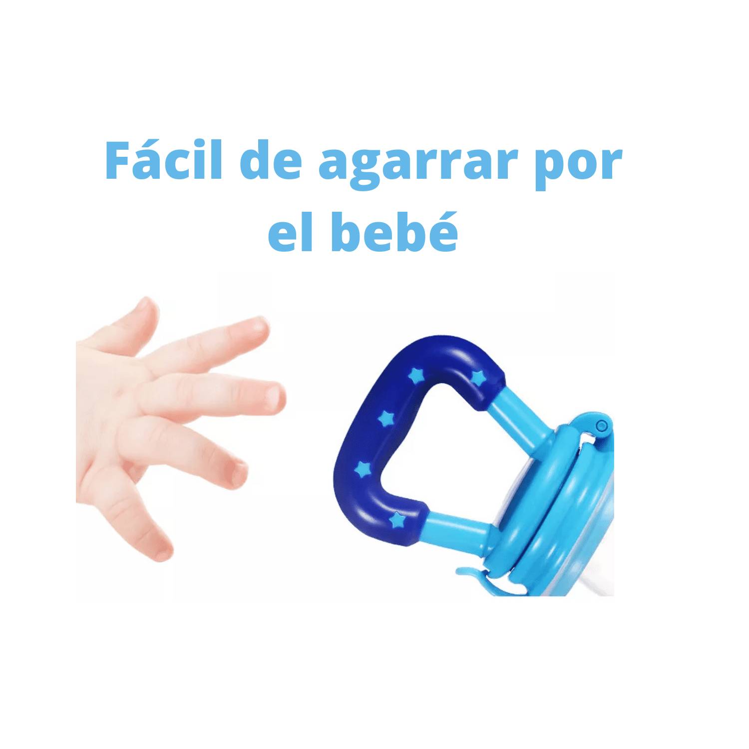 CHUPÓN ALIMENTADOR DE FRUTAS PARA BEBES AZUL - 3