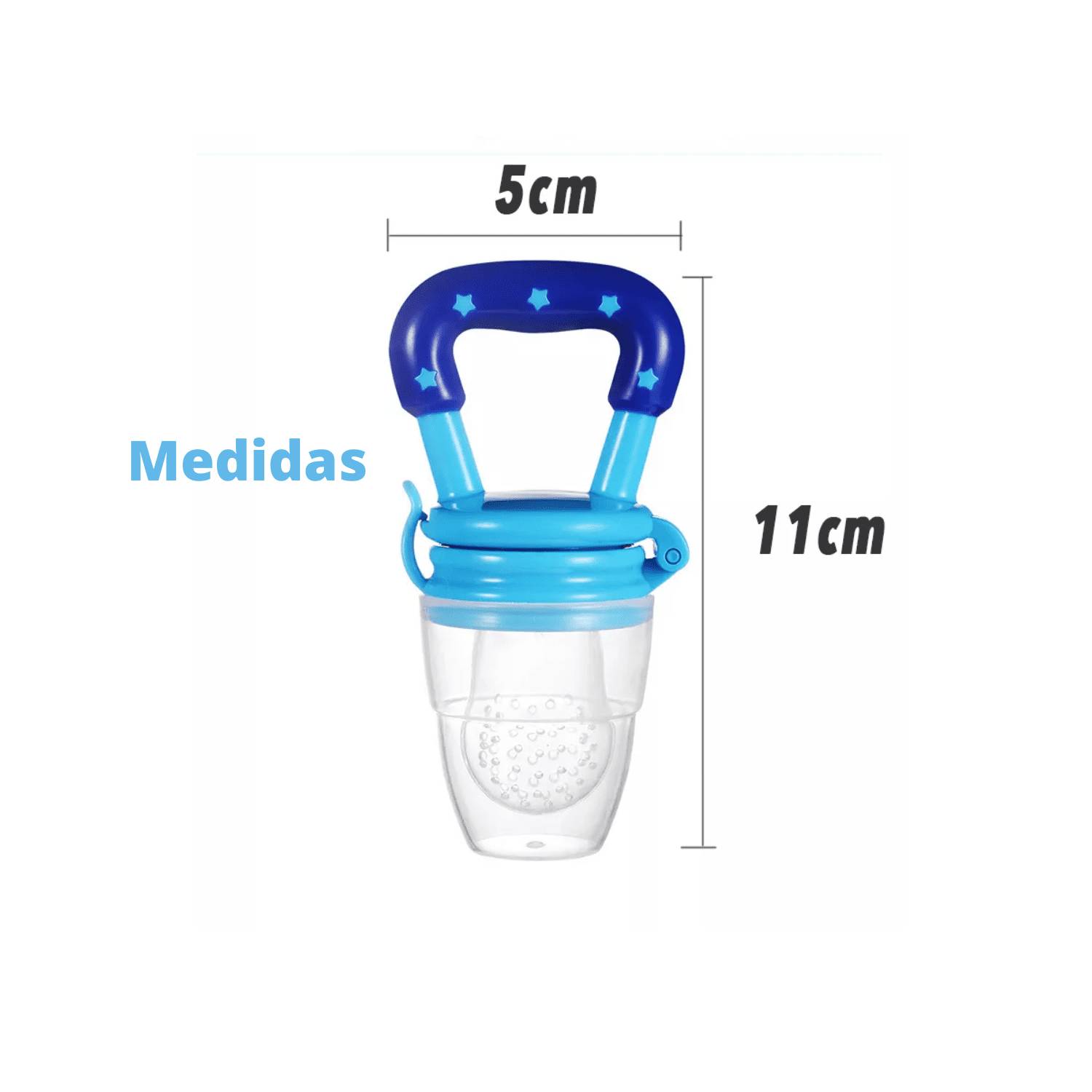 CHUPÓN ALIMENTADOR DE FRUTAS PARA BEBES AZUL - 6