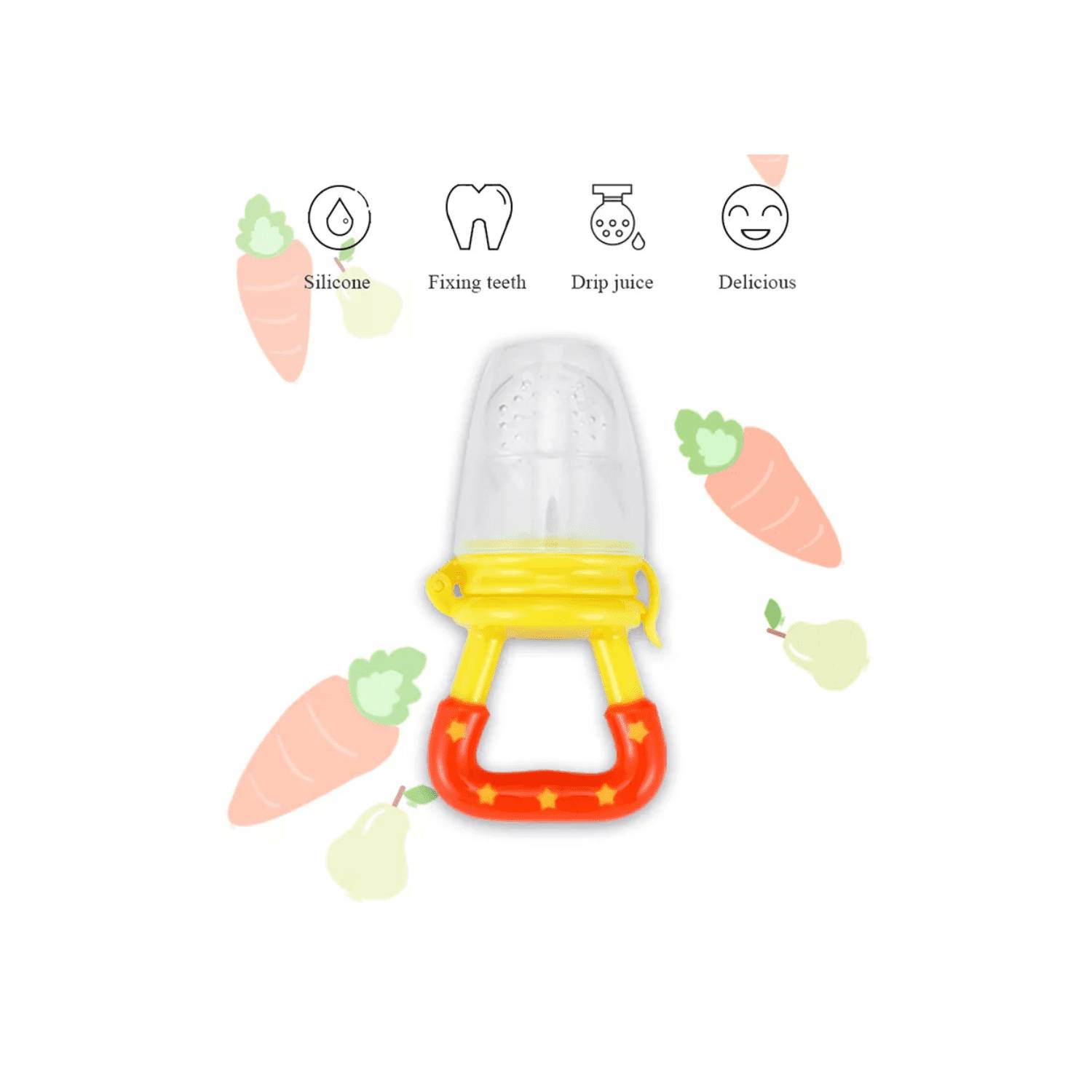 CHUPÓN ALIMENTADOR DE FRUTAS PARA BEBES AMARILLO - 2