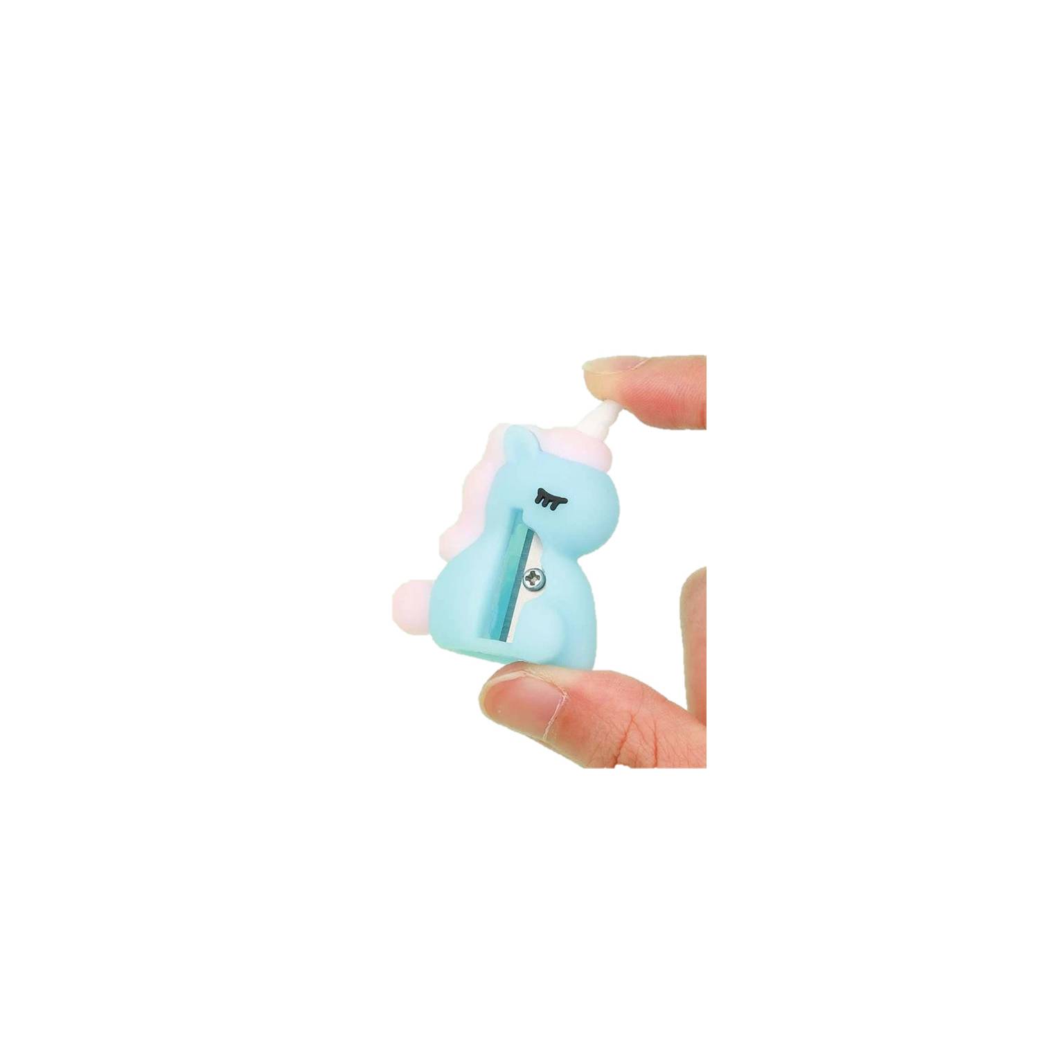 SACAPUNTAS - TAJADOR PARA LÁPICES - MODELO UNICORNIO CELESTE - 1
