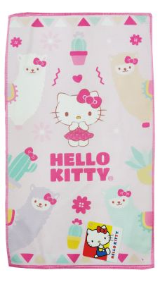 TOALLA DE MANO DE GATITA - ROSA CON LLAMAS - 1