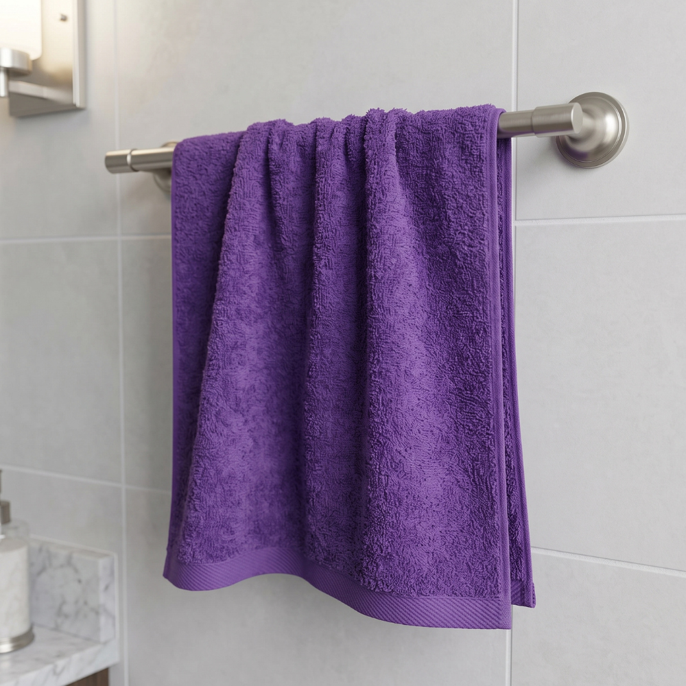 TOALLA DE MANO COLOR MORADO ALGODÓN - 2