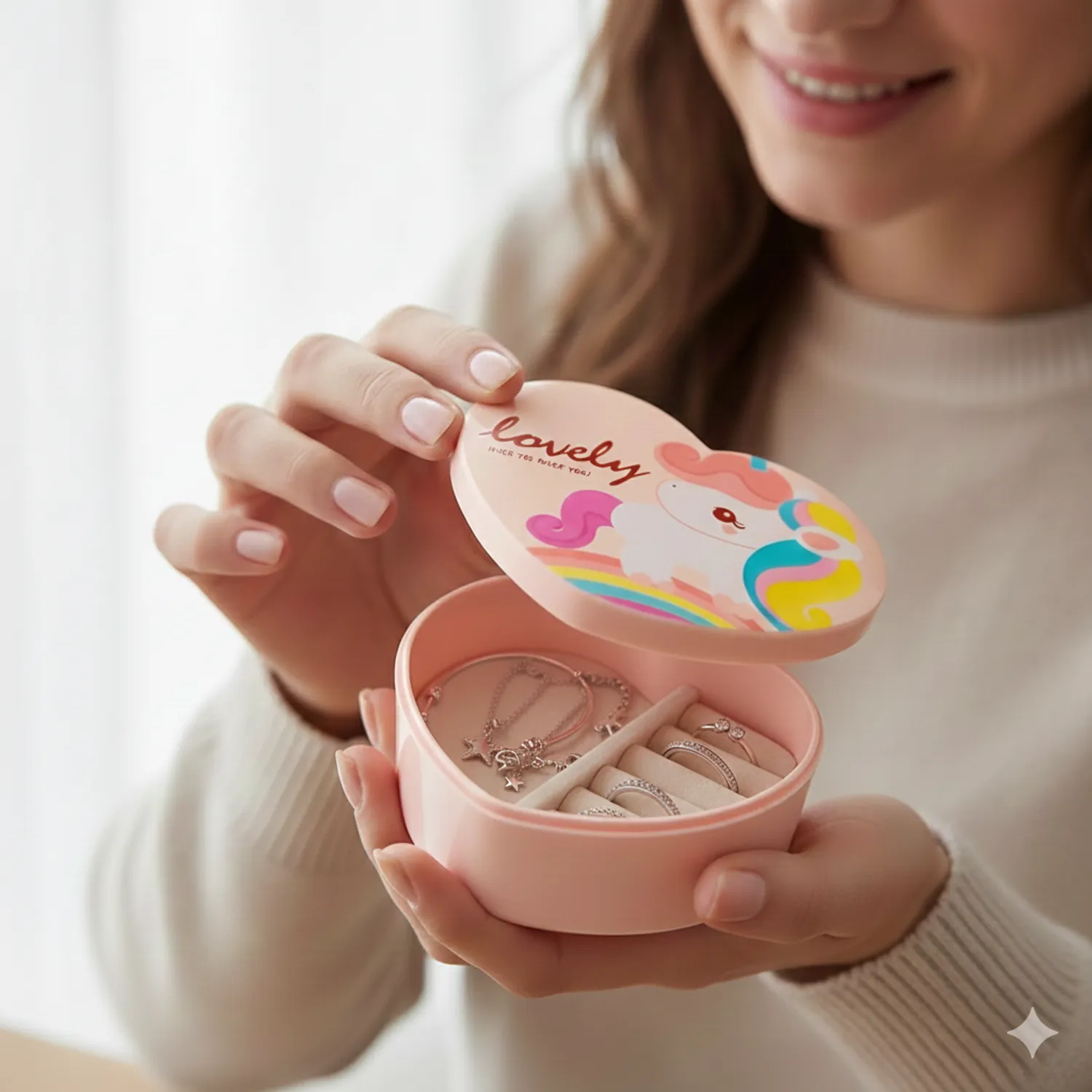 ORGANIZADOR DE JOYAS EN FORMA DE CORAZÓN -  LOVELY ROSADO - 1