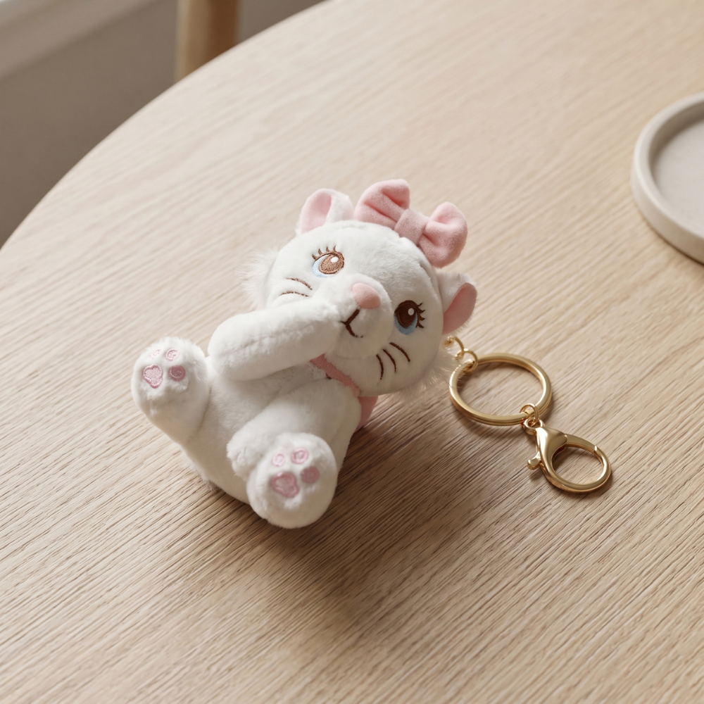 LLAVERO PELUCHE DE GATA ROSA PERFUMADO - 3