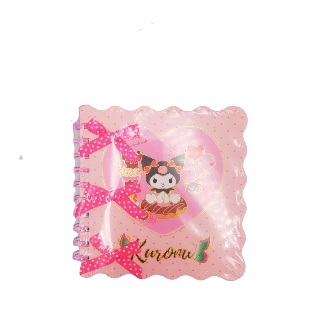 PACK LIBRETA + LAPICERO DE GATITO KAWAII ROSADO - NEGRO - 2