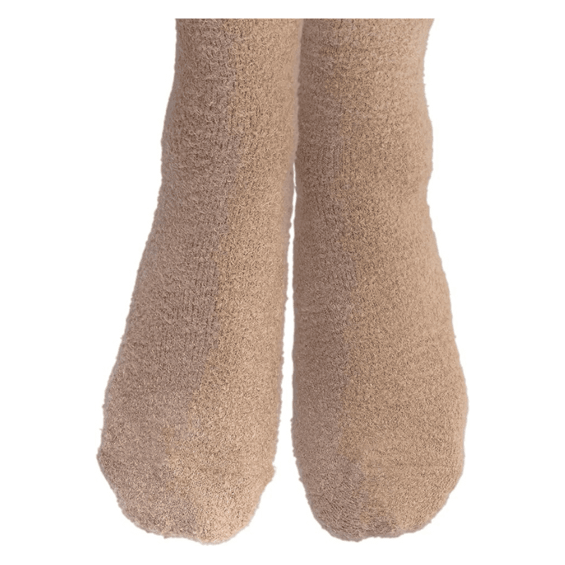 MEDIAS DE FELPA PARA MUJER COLOR CREMA - 3