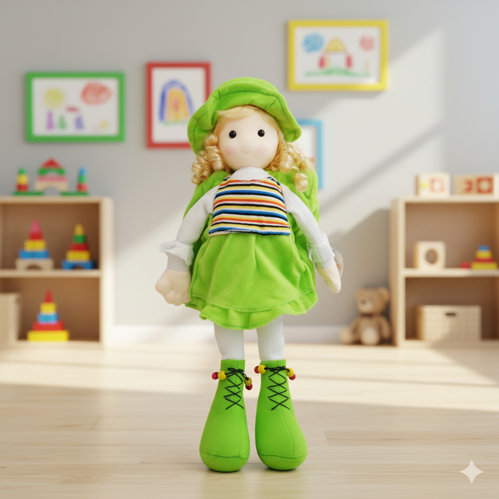 MOCHILA MUÑECA COLOR VERDE - 1