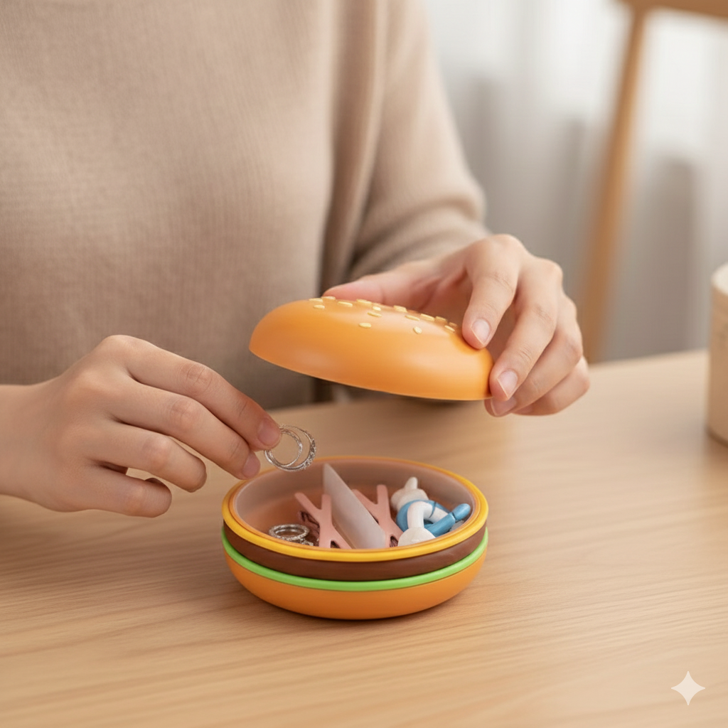PASTILLERO ORGANIZADOR HAMBURGUESA KAWAII - 4