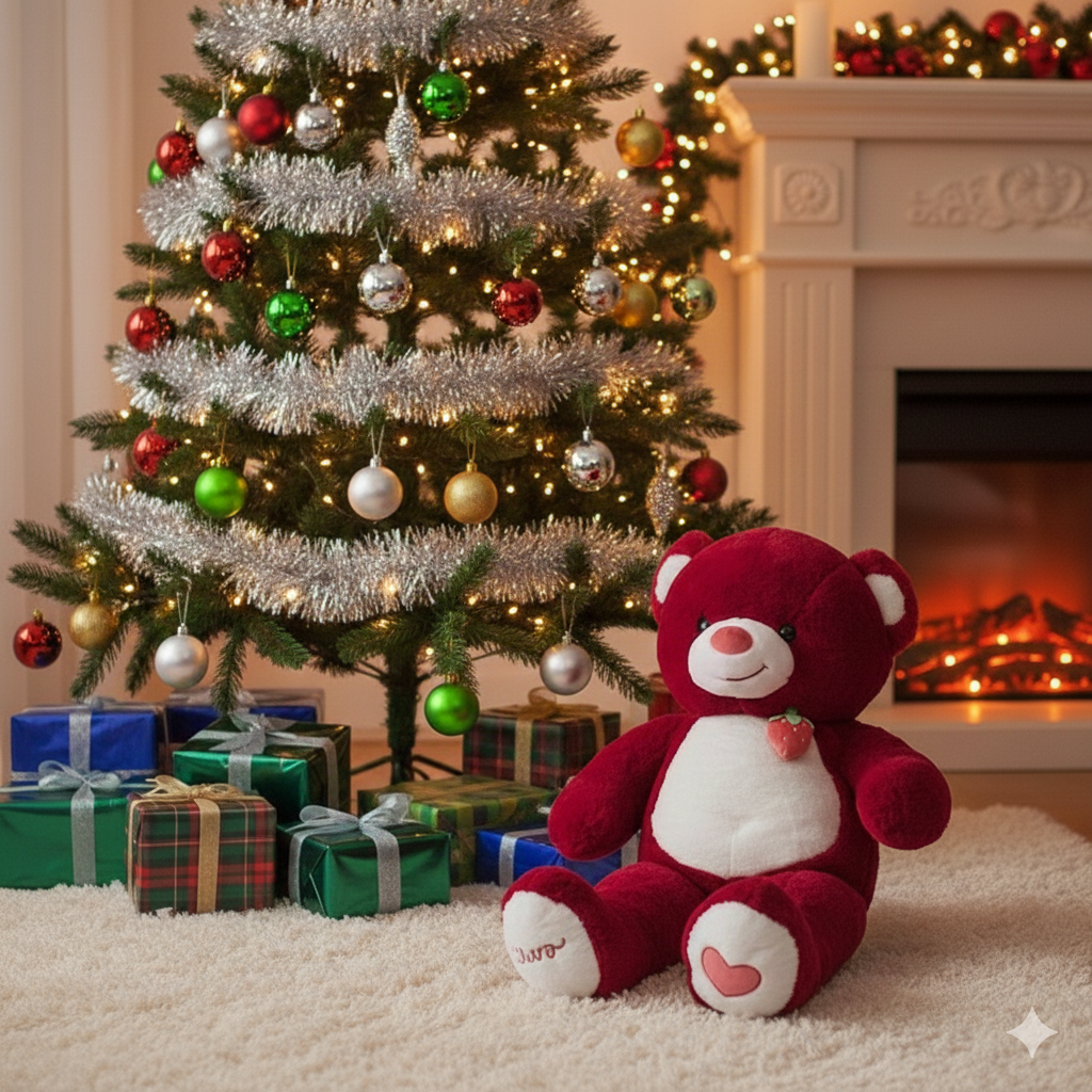 PELUCHE DE OSO GRANDE MAGENTA - 3