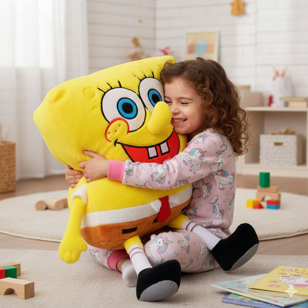 PELUCHE DE ESPONJA GIGANTE AMARILLO - 1