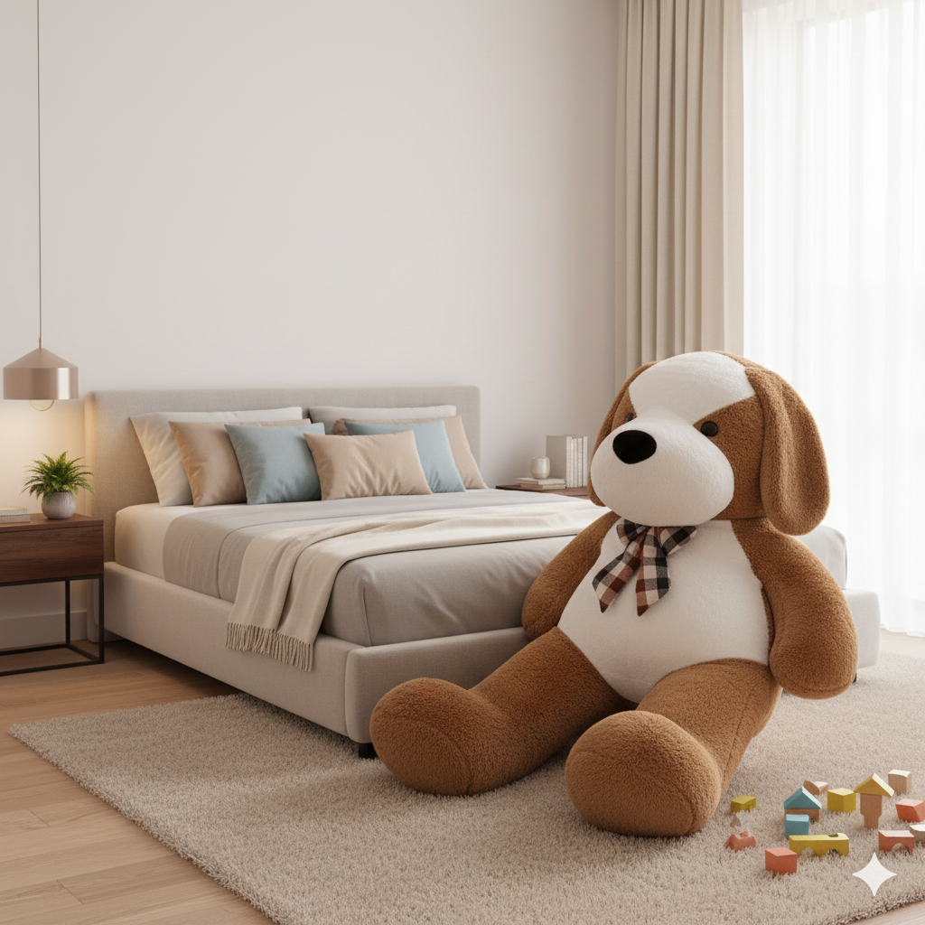 PELUCHE DE PERRO GIGANTE MARRÓN - 2