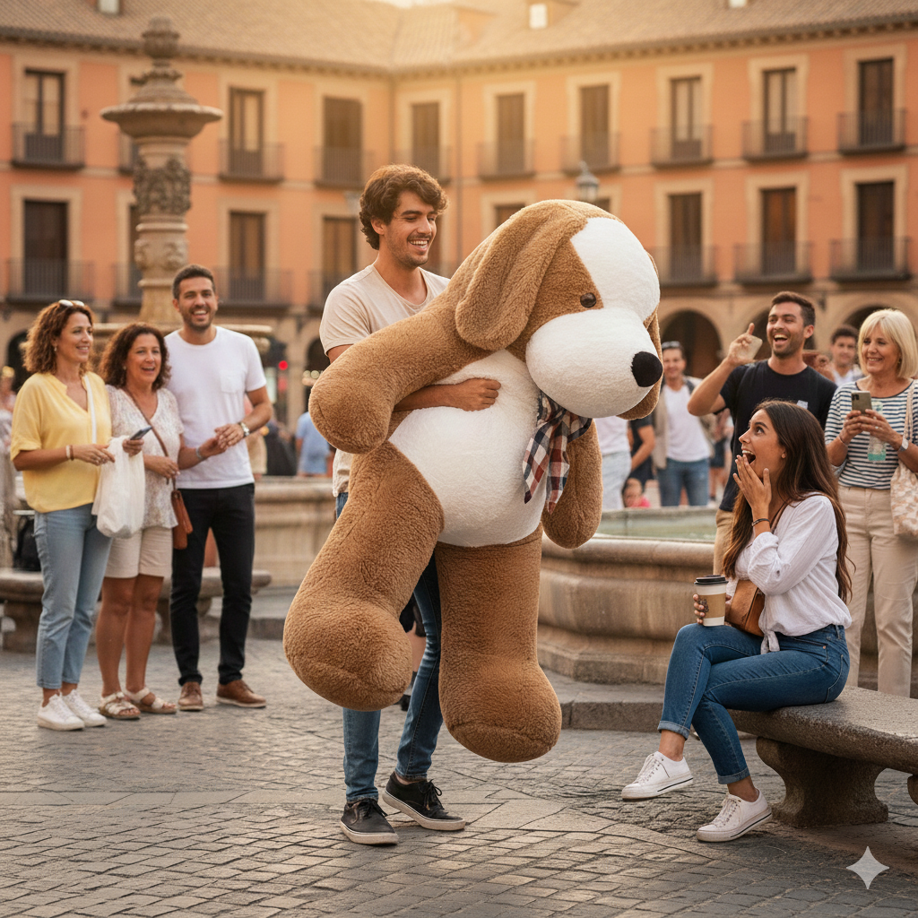 PELUCHE DE PERRO GIGANTE MARRÓN - 3