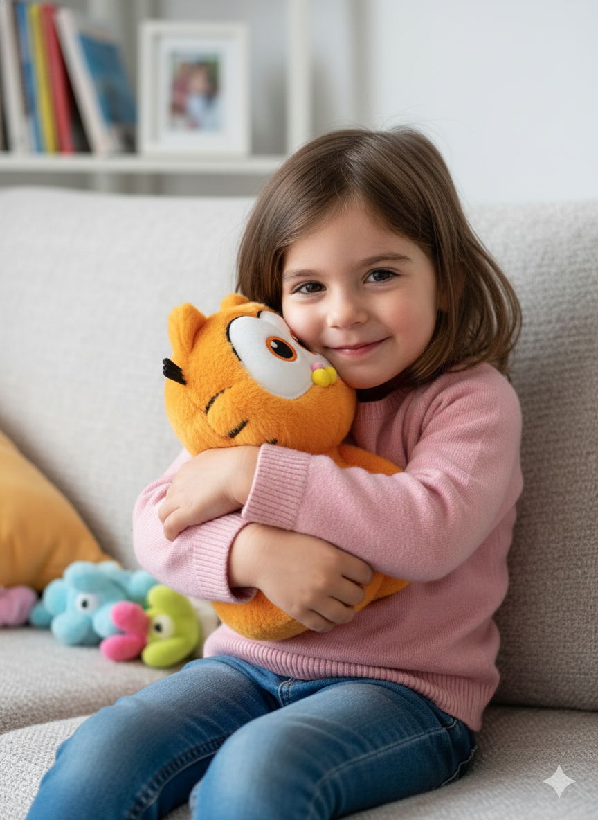 PELUCHE DE GATO NARANJA PEQUEÑO - 3