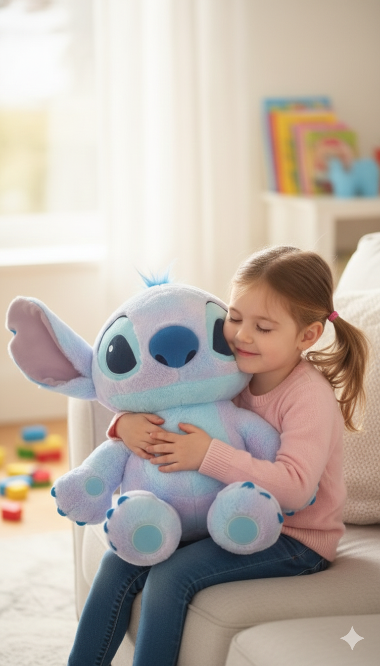 PELUCHE DE EXTRATERRESTRE ROSA CELESTE MEDIANO - 2