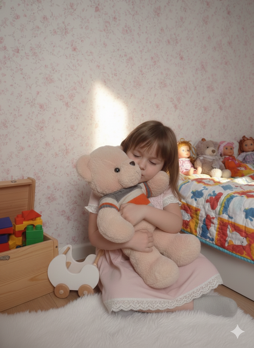 PELUCHE DE OSO CON CHOMPA TEJIDA NARANJA Y CREMA 54 CM - 1