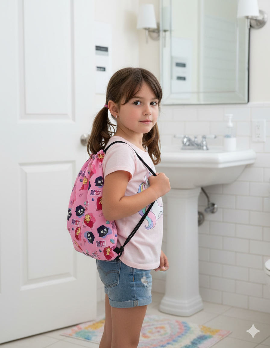 BOLSO DE ASEO ESCOLAR IMPERMEABLE DE BATMAN AZUL - 3