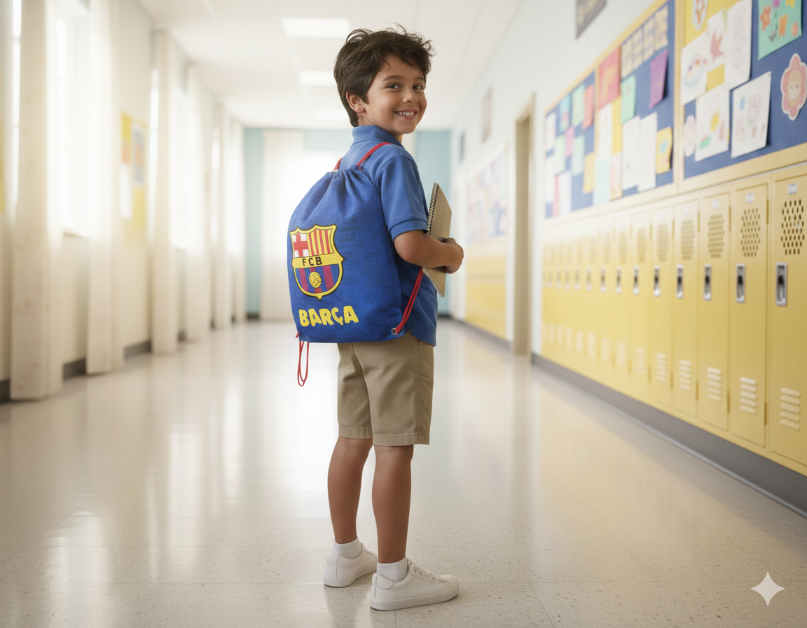 BOLSA DE ASEO ESCOLAR IMPERMEABLE CON BOLSILLO DE BLUEY AMARILLO - 1
