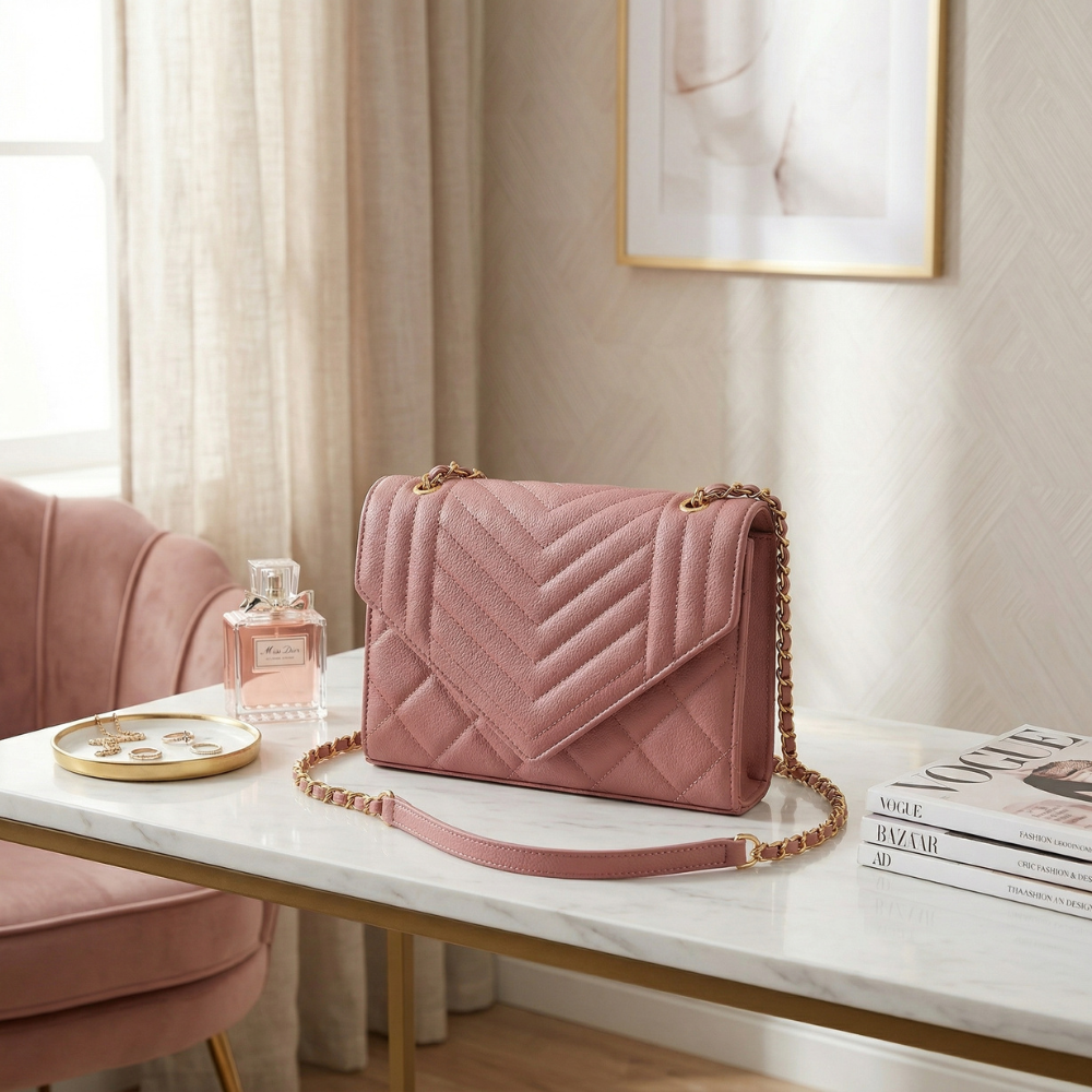 CARTERA MORRAL ROSADO - 1