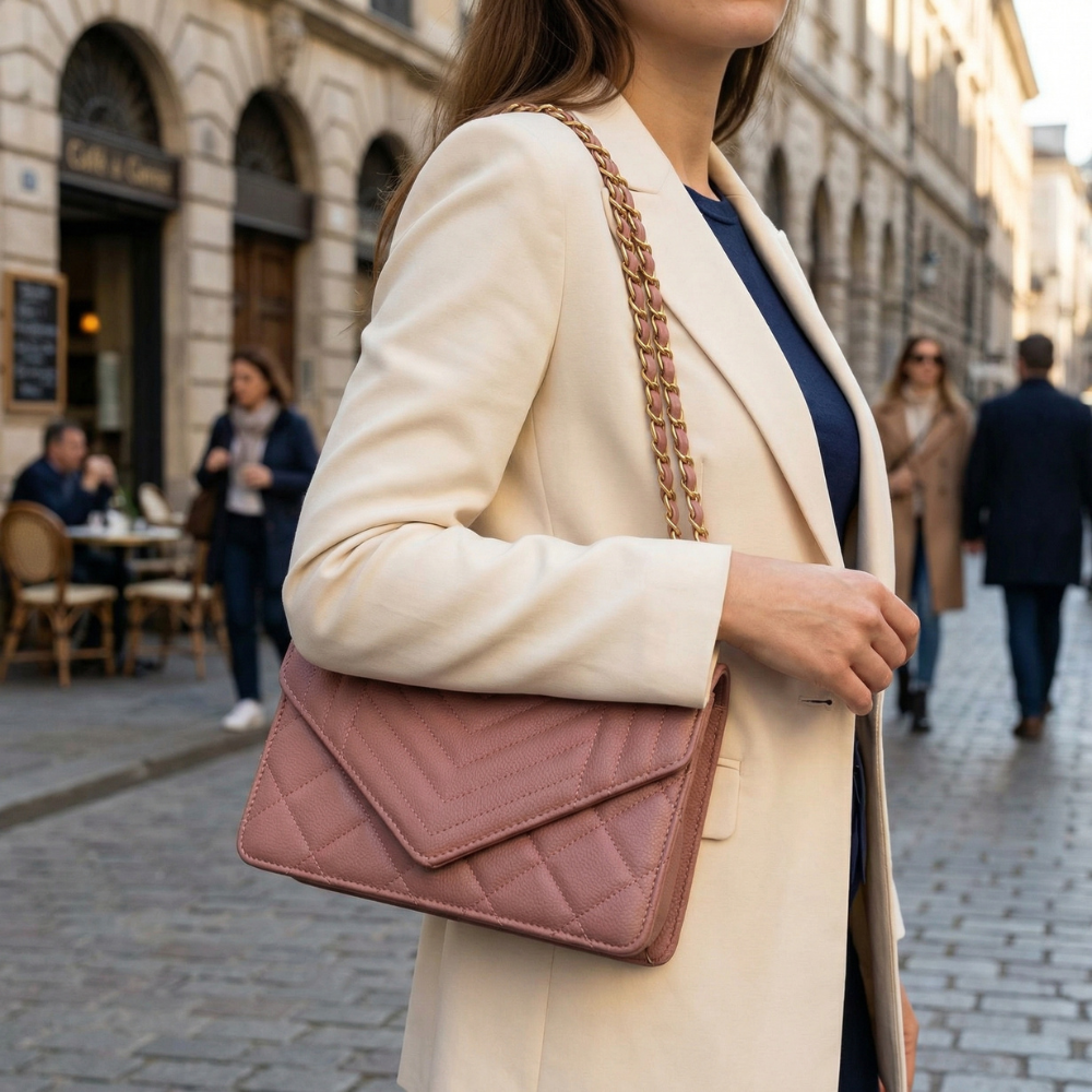 CARTERA MORRAL ROSADO - 3