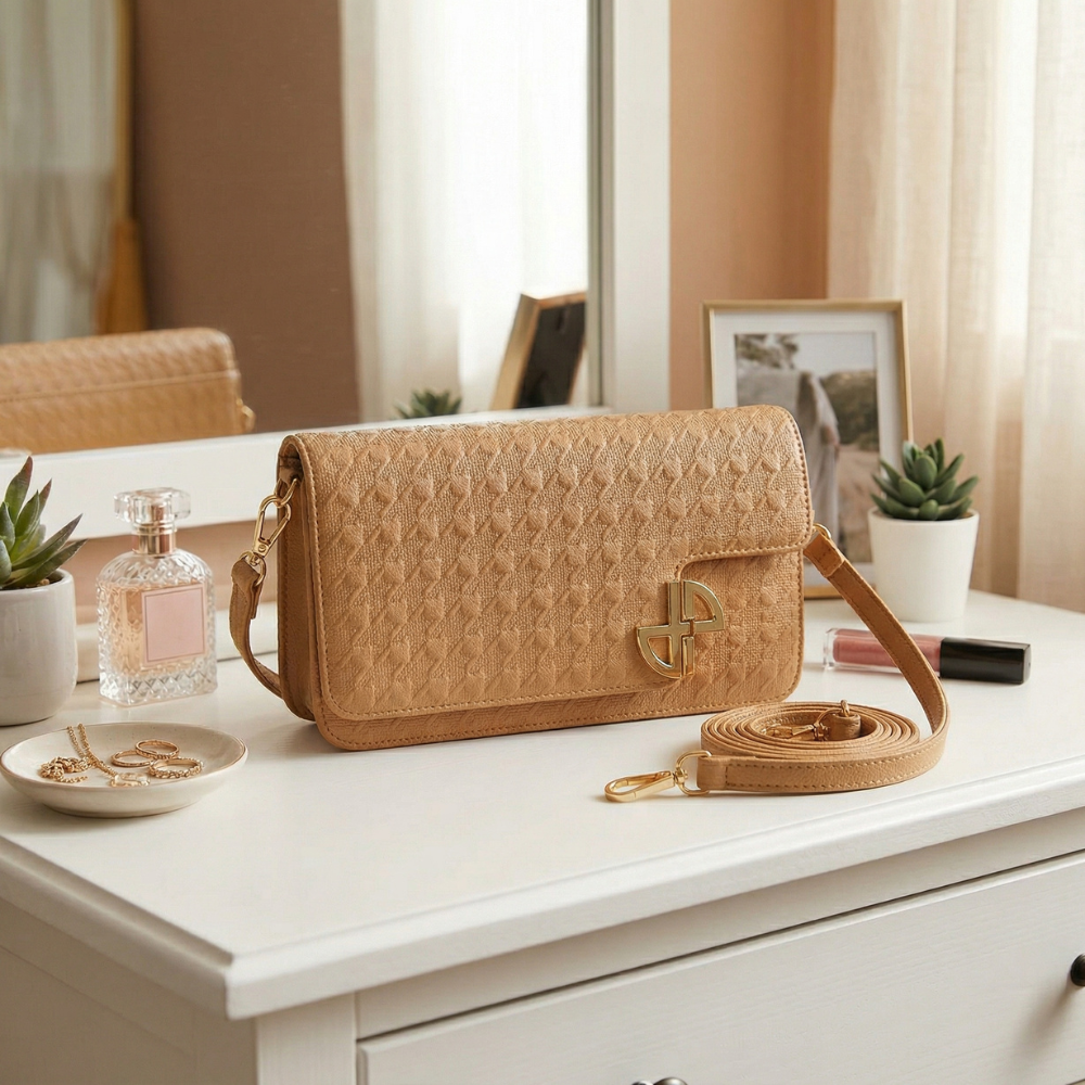 CARTERA DE MANO MARRÓN CLARO - 2