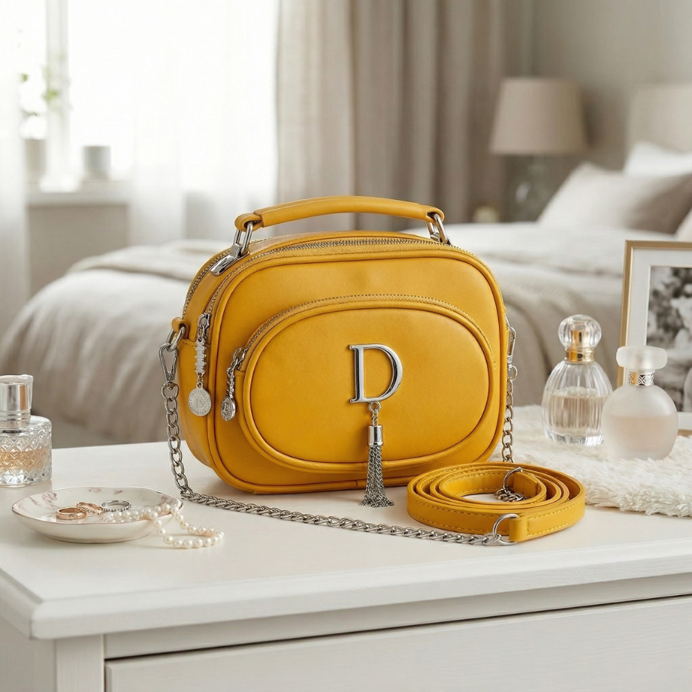 CARTERA BANDOLERA AMARILLO - 2
