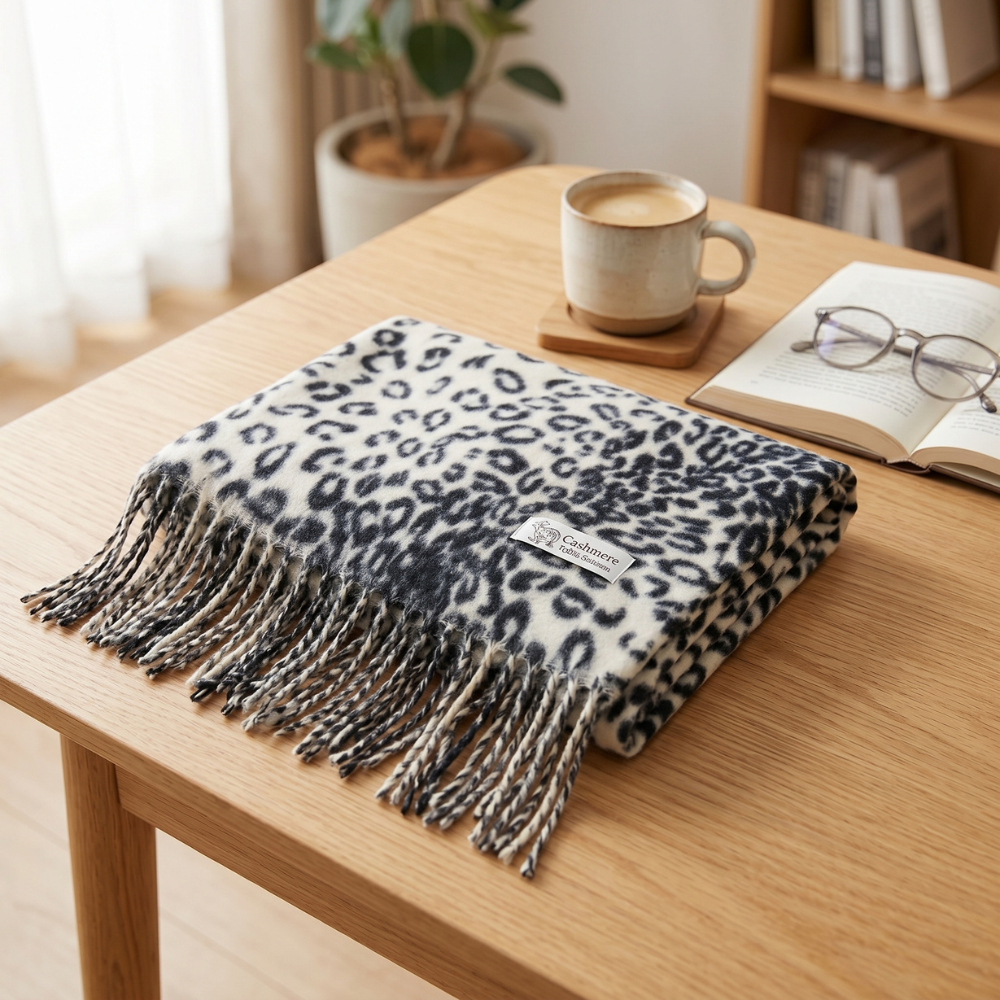 BUFANDA CHAL ANIMAL PRINT GRIS - 1