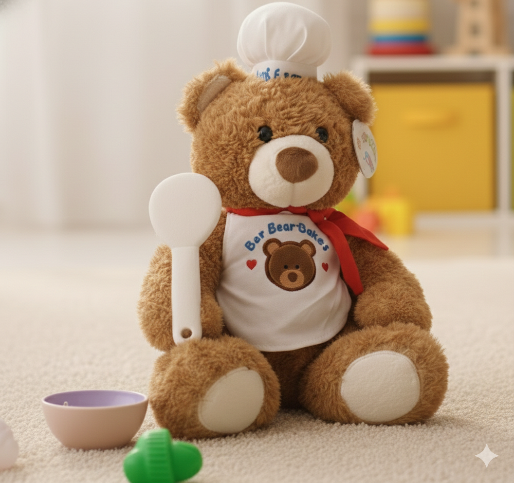 PELUCHE OSO CHEF 28 CM - 1