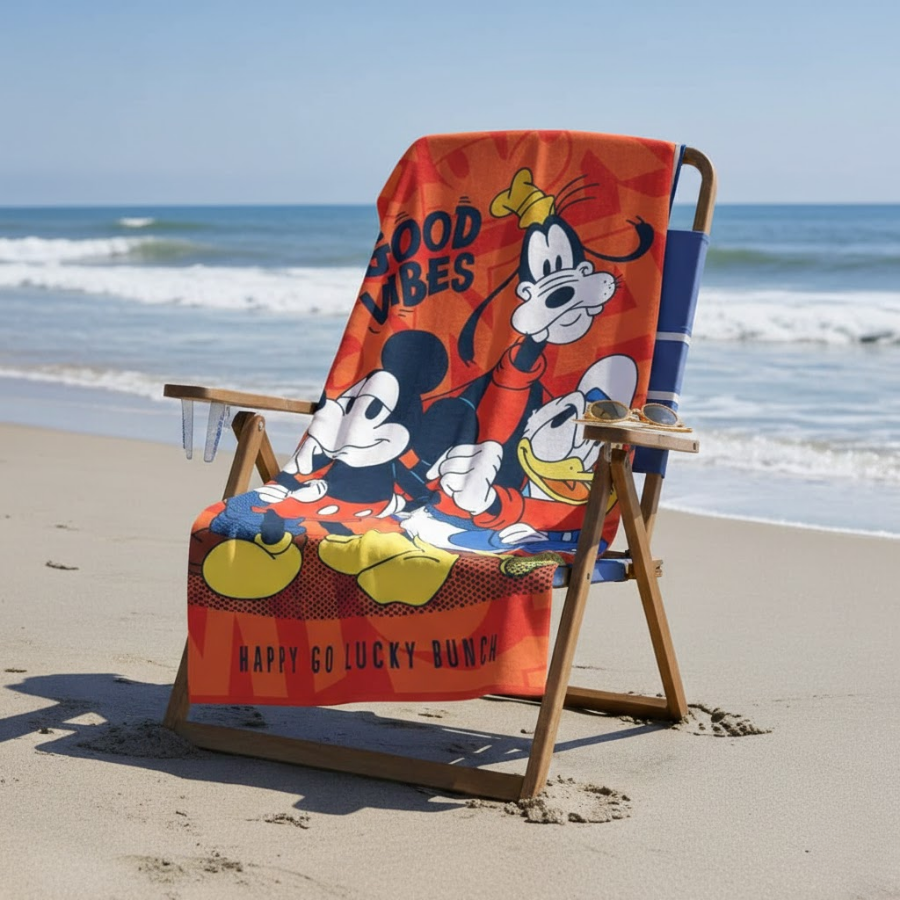 TOALLA PARA PLAYA AMIGOS DE MICKEY MOUSE NARANJA 140X70CM - 4