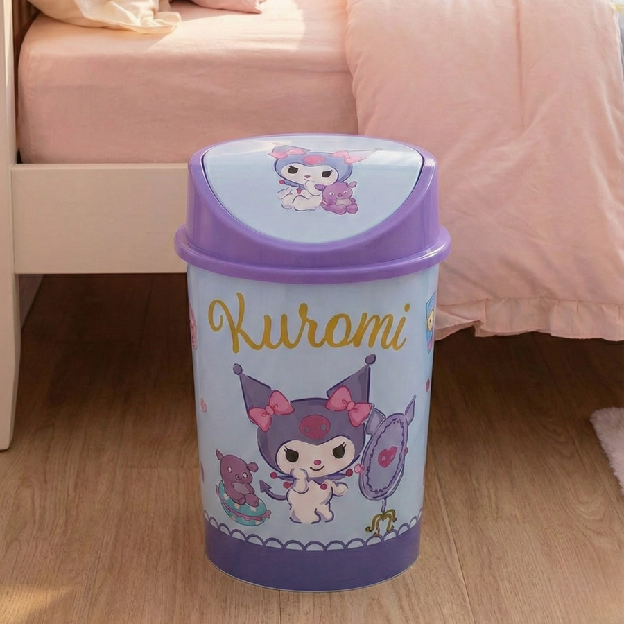 TACHO DE BASURA KAWAII CONEJITA MORADA 30 CM - 2
