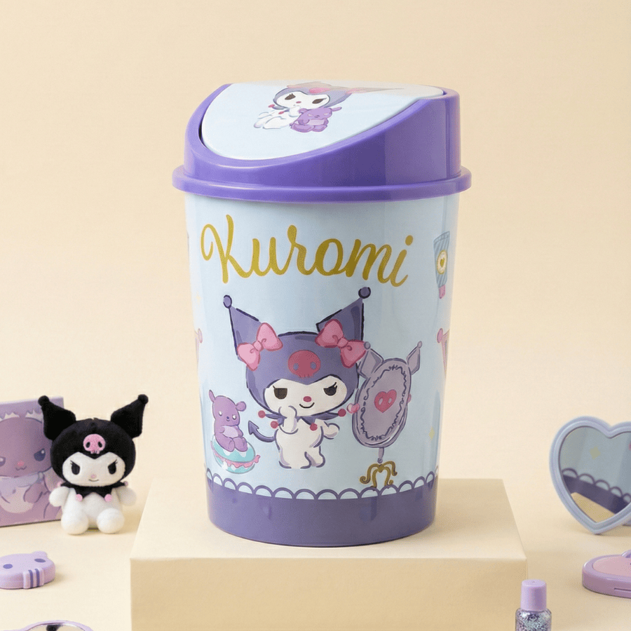TACHO DE BASURA KAWAII CONEJITA MORADA 30 CM - 3