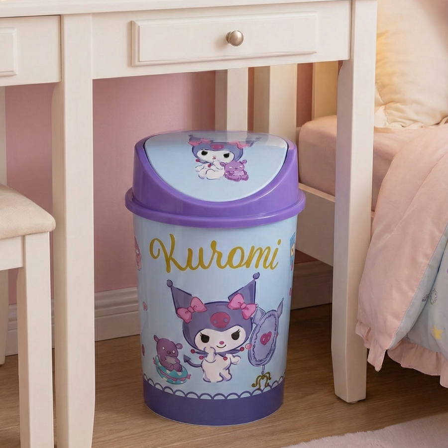 TACHO DE BASURA KAWAII CONEJITA MORADA 30 CM - 4