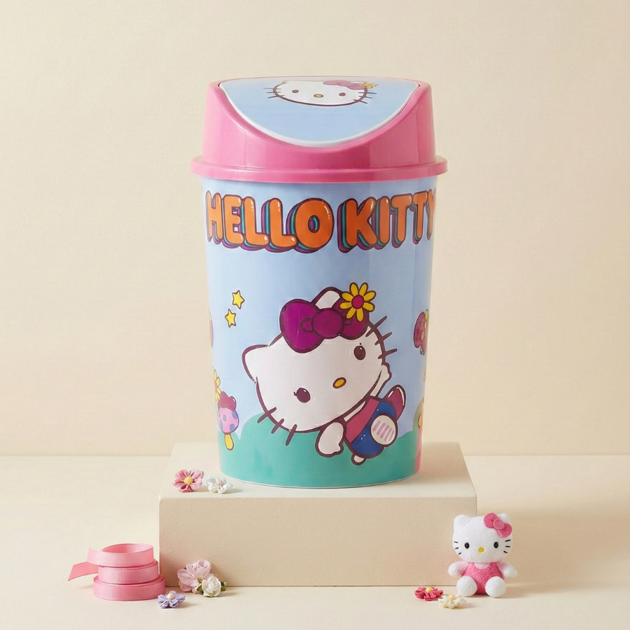 TACHO DE BASURA KAWAII GATITA CON MOÑO 30 CM - 1