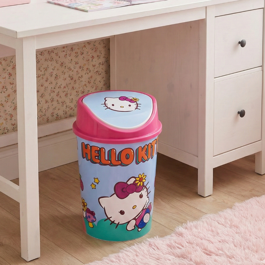 TACHO DE BASURA KAWAII GATITA CON MOÑO 30 CM - 2