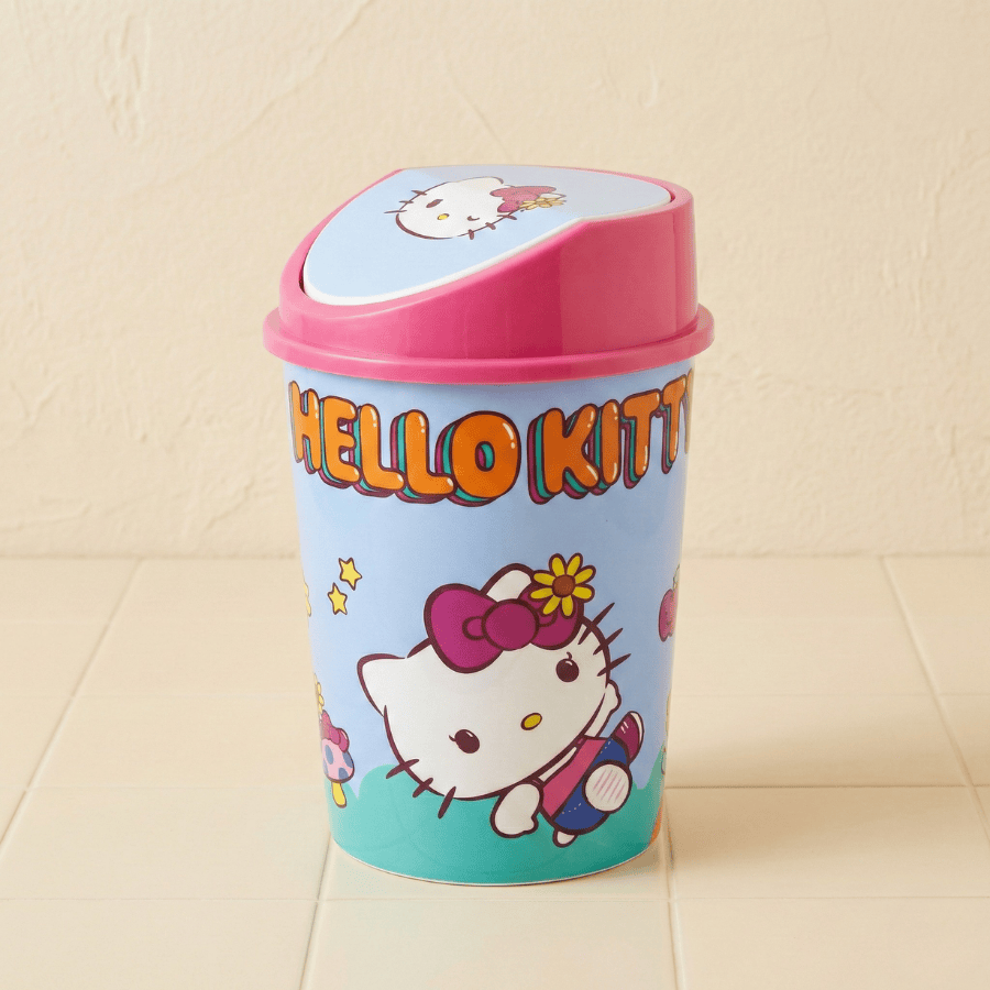 TACHO DE BASURA KAWAII GATITA CON MOÑO 30 CM - 3