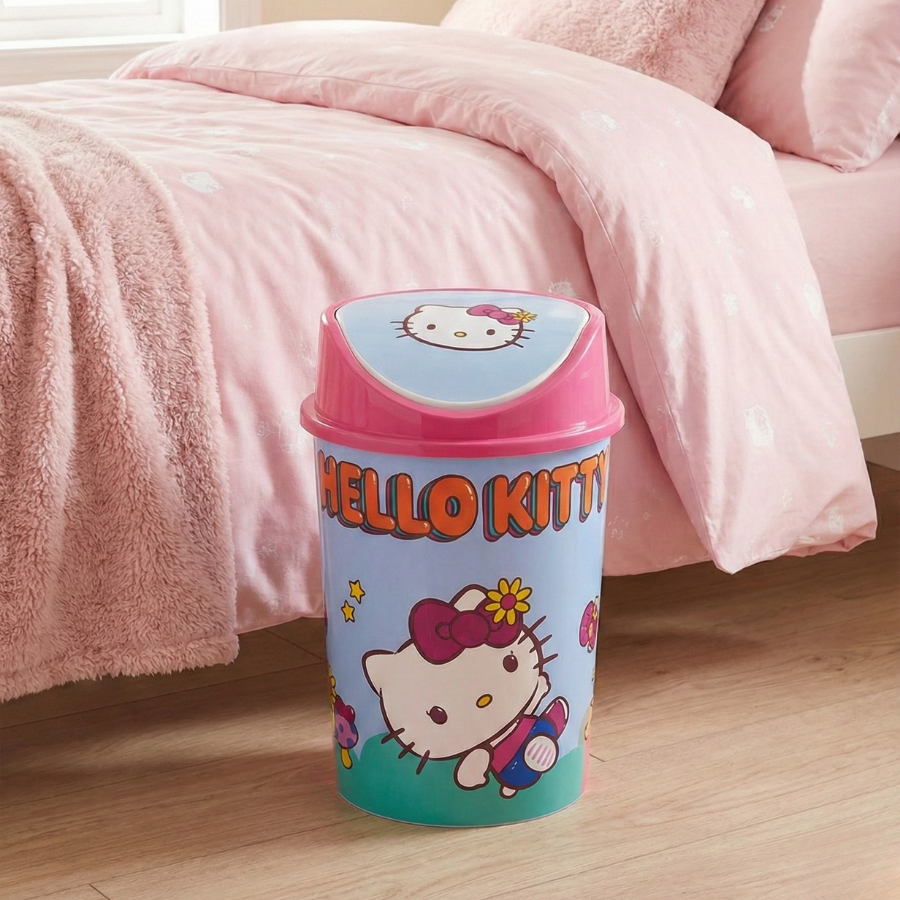 TACHO DE BASURA KAWAII GATITA CON MOÑO 30 CM - 4