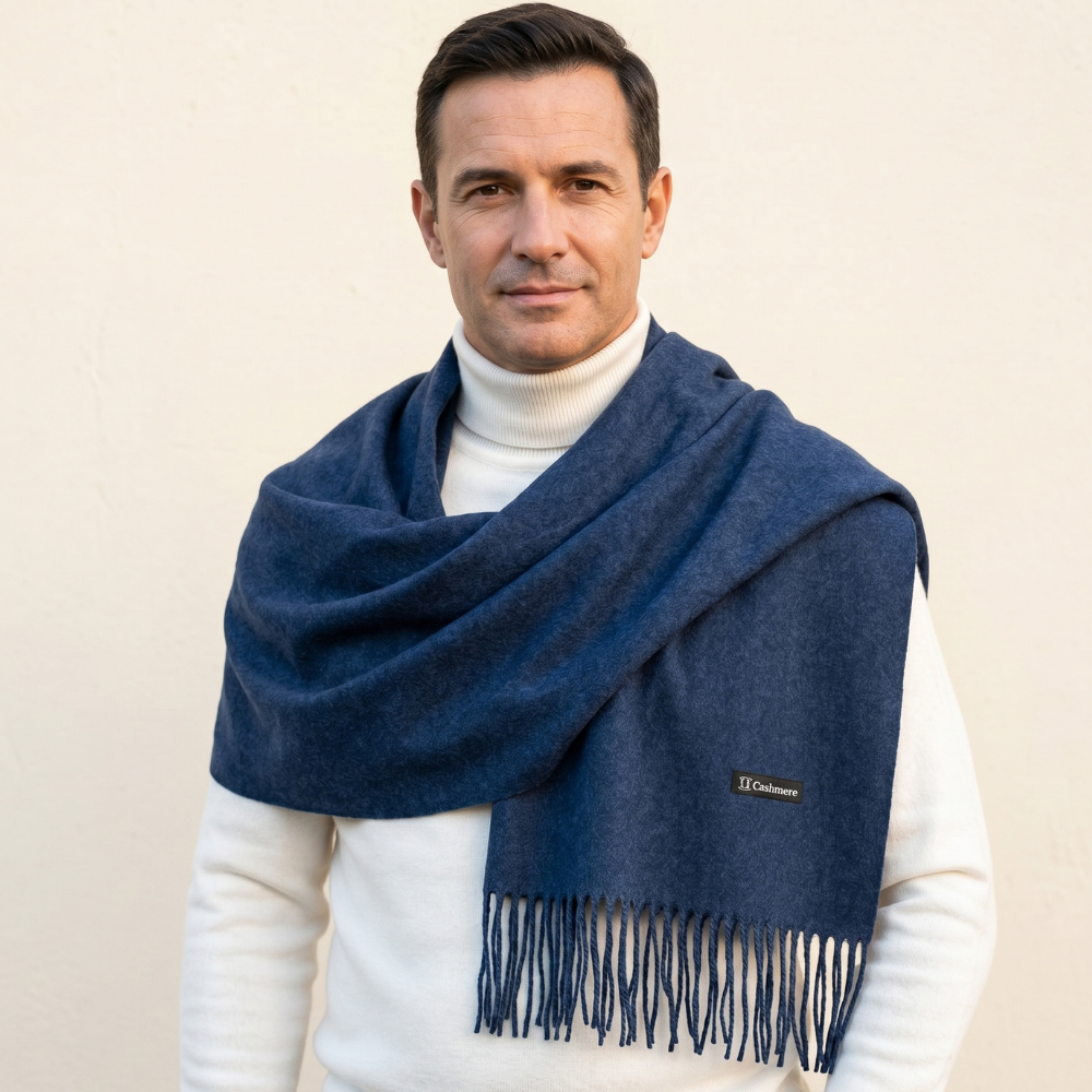 BUFANDA PARA VARÓN AZUL - 4