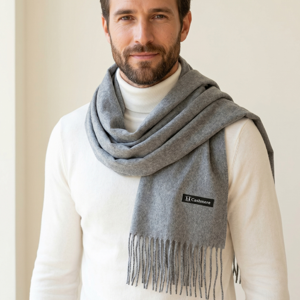 BUFANDA PARA VARÓN GRIS - 2