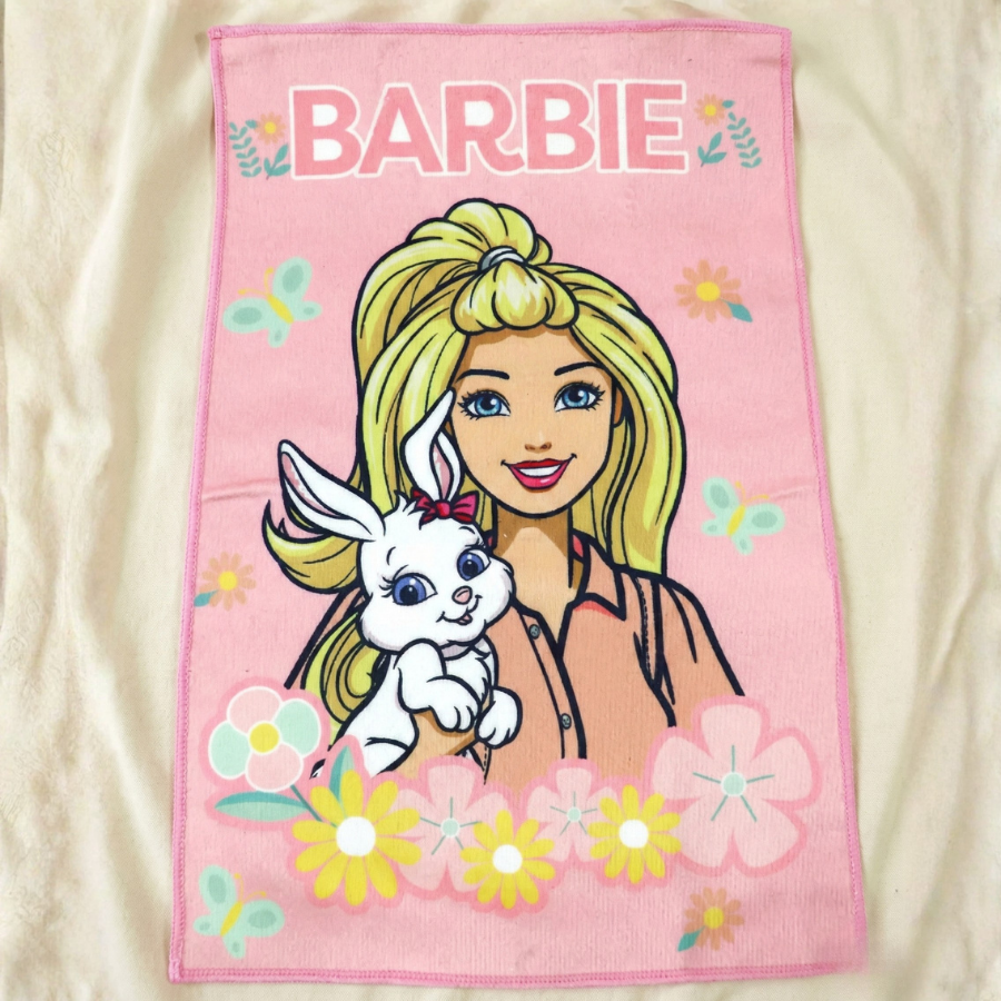 SET DE TOALLAS ESCOLAR X2 BARBIE 48X32CM - 1
