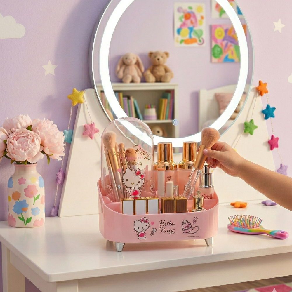 ORGANIZADORA DE MAQUILLAJE HELLO KITTY ROSA - 2