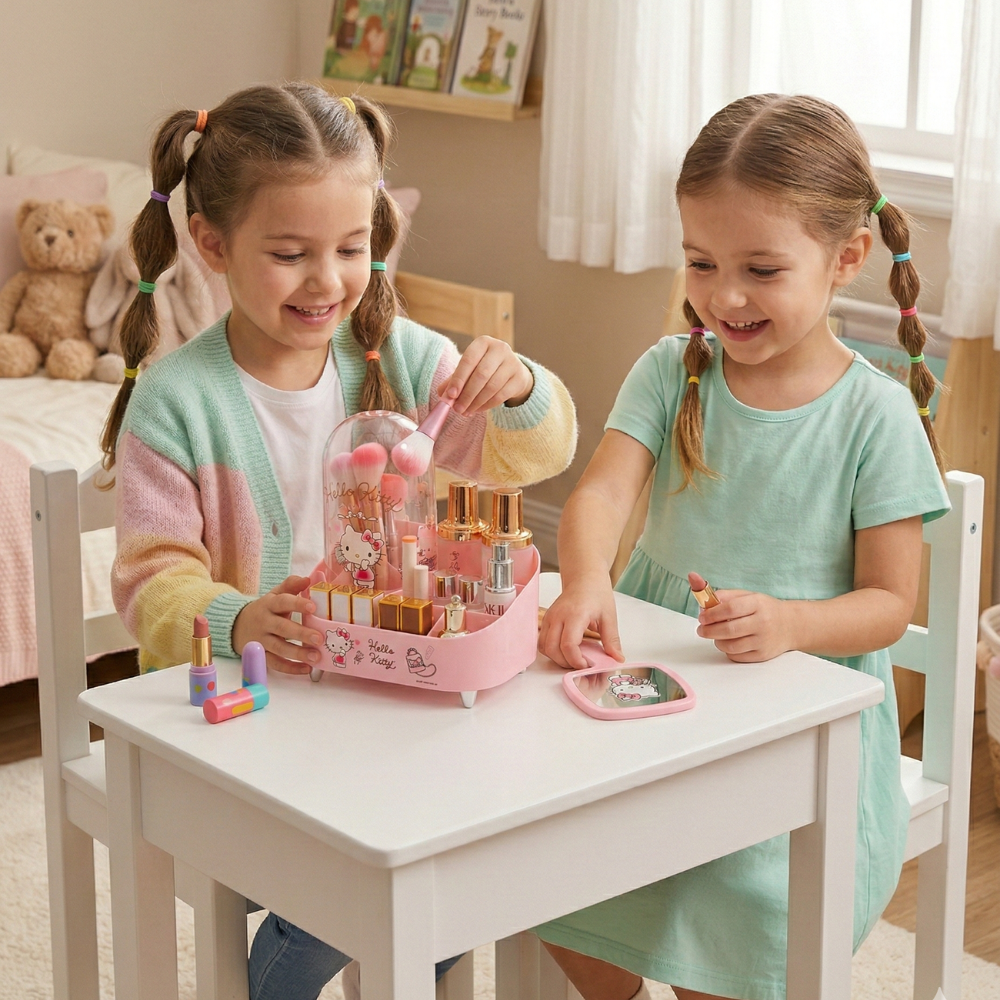 ORGANIZADORA DE MAQUILLAJE HELLO KITTY ROSA - 4