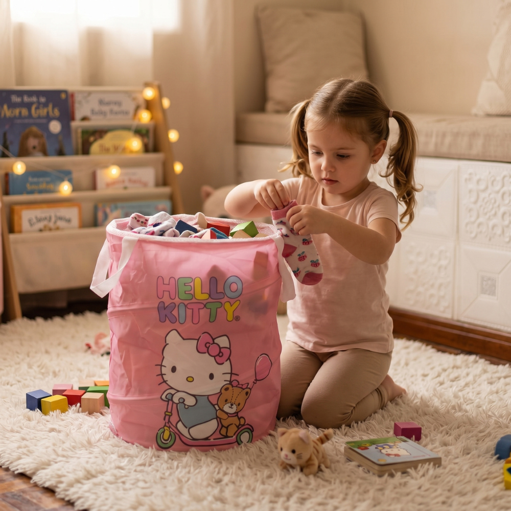 CESTA PLEGABLE 43 L HELLO KITTY ROSADO - 4