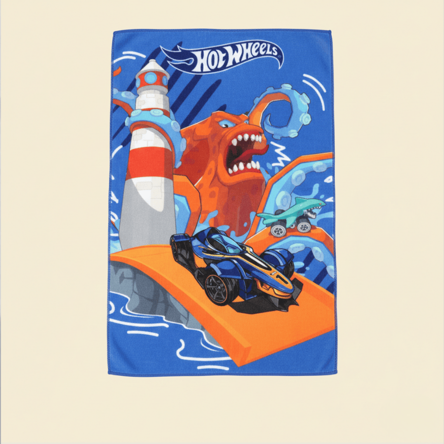SET DE TOALLAS ESCOLAR X2 HOT WHEELS 48X32CM - 3
