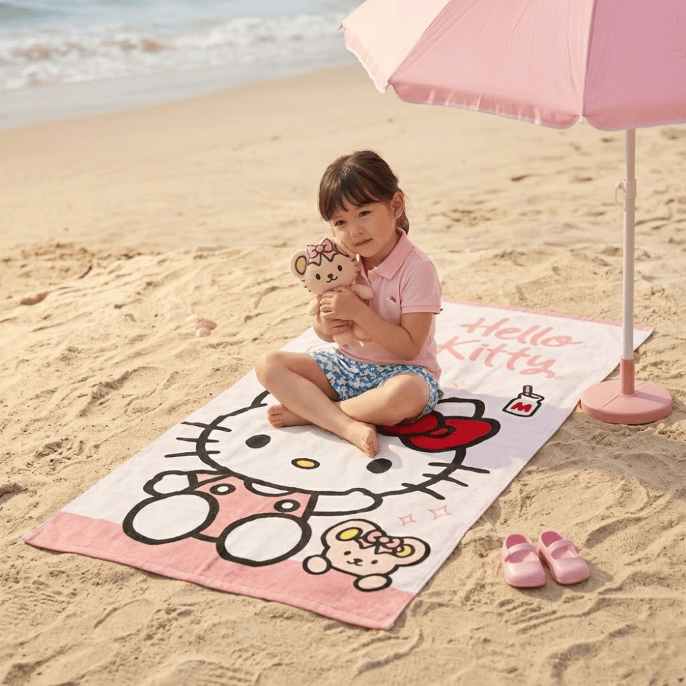 TOALLA PARA PLAYA HELLO KITTY Y PELUCHE 140X70CM - 3