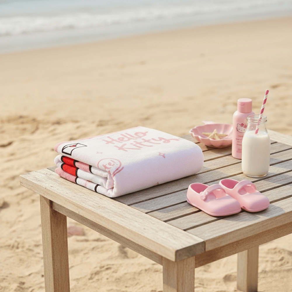 TOALLA PARA PLAYA HELLO KITTY Y PELUCHE 140X70CM - 4