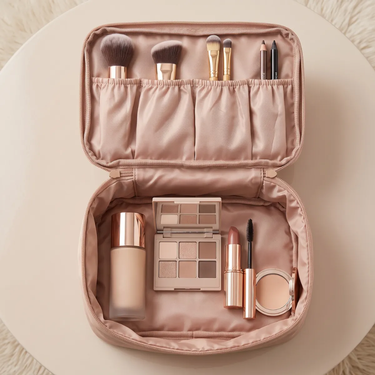 BOLSA ORGANIZADOR DE VIAJE DE ALTA GAMA BEIGE - 4