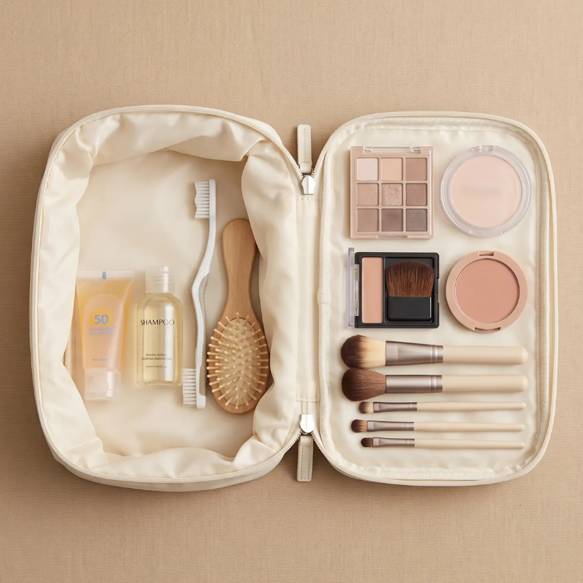 BOLSA ORGANIZADOR DE VIAJE DE ALTA GAMA HUESO - 3