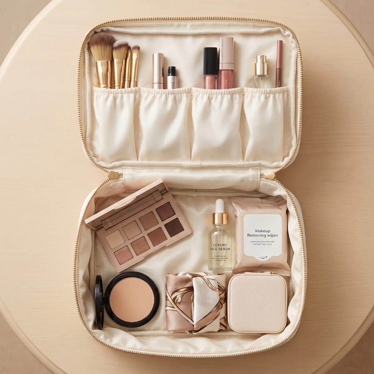BOLSA ORGANIZADOR DE VIAJE DE ALTA GAMA HUESO - 4
