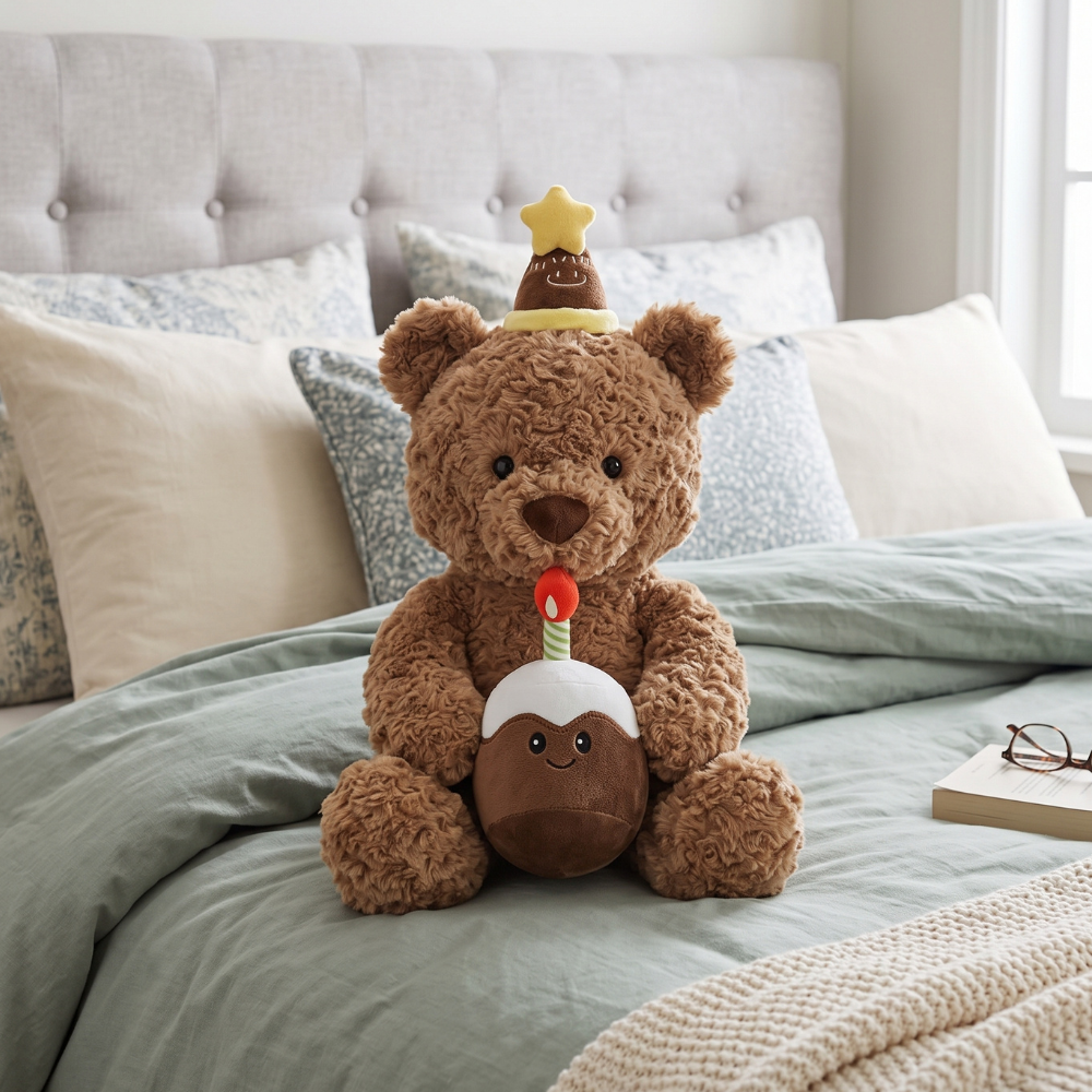 PELUCHE DE CUMPLEAÑOS MARRON 44 CM - 2