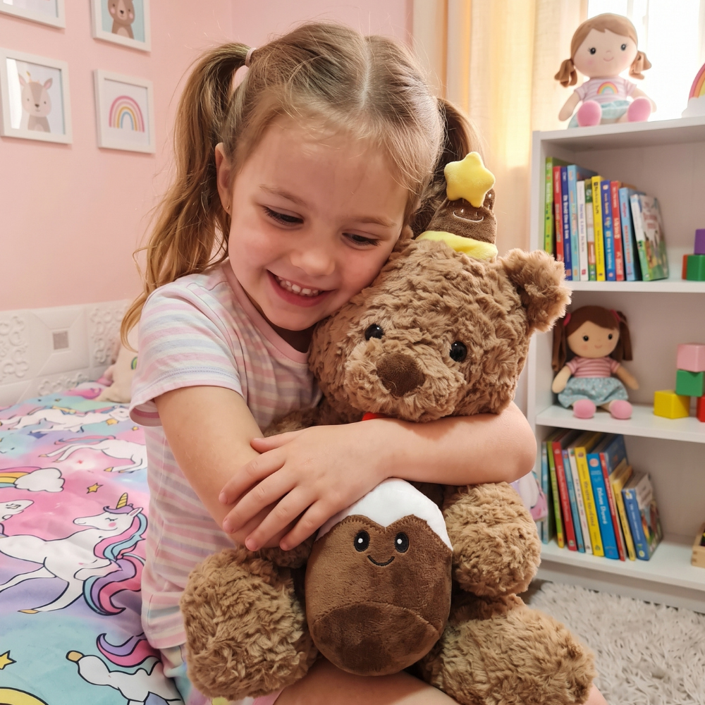 PELUCHE DE CUMPLEAÑOS MARRON 44 CM - 3