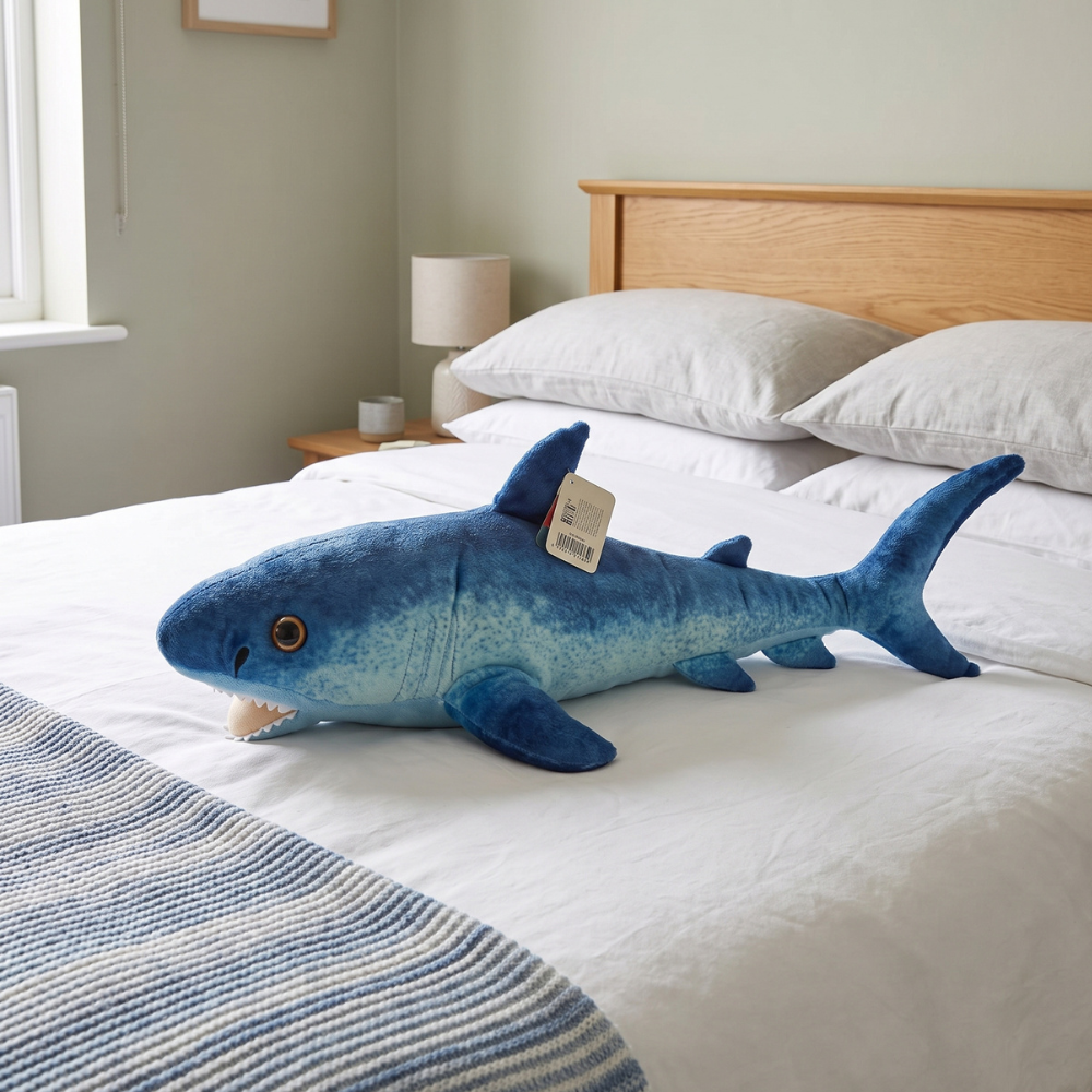 PELUCHE TIBURÓN AZUL 58 CM - 1